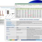Afbeelding van 3 Excel werkbladen van de documenten uit de download met uitgebreide informatie per gemeente.